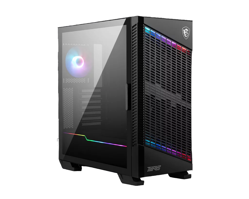 Корпус ПК без блока питания/ Case MSI MPG VELOX 100P AIRFLOW, Midi-Tower, TG, 1x120mm ARGB + 3x120mm, 2xUSB-A 3.0, 1xUSB 3.2 Type-C, ATX, mATX, mITX Black (306-7G18P26-HH9)