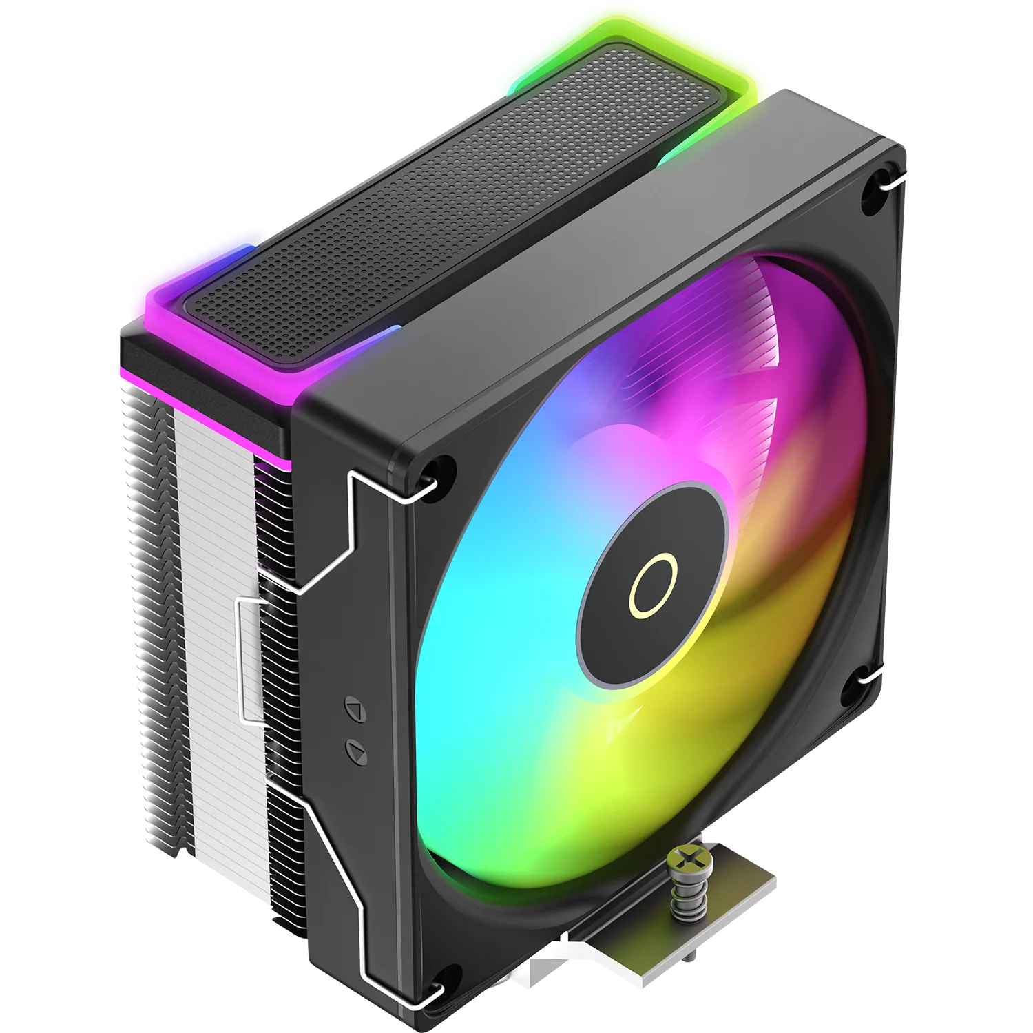 Кулер для процессора/ CPU Cooler Ocypus Delta A40 SE BK ARGB (190W, 4-pin PWM, 147mm, Al/ Cu, 4x6mm, ARGB, 1x120mm, 60CFM, 31dBA, 1800RPM, S: 1851/ 1700/ 1200/ 115X, AM5/ AM4, black) (DELTA-A40-BK1AAWN00S-GL)