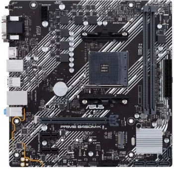 Материнская плата ASUS PRIME B450M-K II, Socket AM4, B450, 2*DDR4, D-Sub+DVI+HDMI, SATA3 + RAID, Audio, Gb LAN, USB 3.2*6, USB 2.0*6, COM*1 header (w/ o cable), mATX , 90MB1600-M0EAY0, 3 year