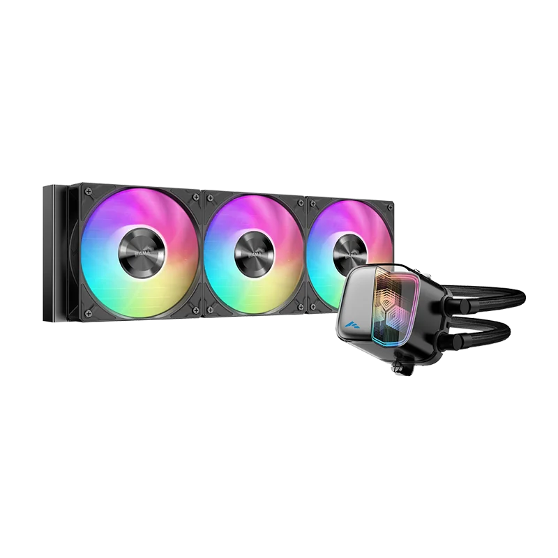 Водяное охлаждение для процессора/ Water Cooling System SAMA L70 240BK (290W, 240mm, Black, ARGB/ Fans: 2x120mm, 72.3CFM, 28dBA, 2200RPM/ Pump height 66mm, 3000RPM, Rad thickness 27mm/ S: 1851, 1700, (L70-BKWAYX02-G)