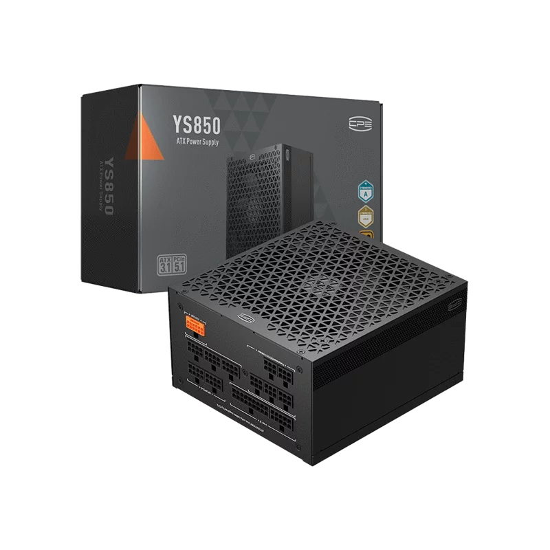 Блок питания ПК/ PCCooler, 850W 80+ Gold (ATX, 3.1, , Full modular, 1x24(20+4)pin 610mm, 2xCPU 8(4+4)pin 700mm, 2xPCIe*2 8(6+2)pin 750mm, 1x12V(2x6) 12+4pin 500mm, 2xSATA*3+MOLEX4pin*1 450+120+120+150mm , Active, 135x135mm, (P5-YS850-G1F)
