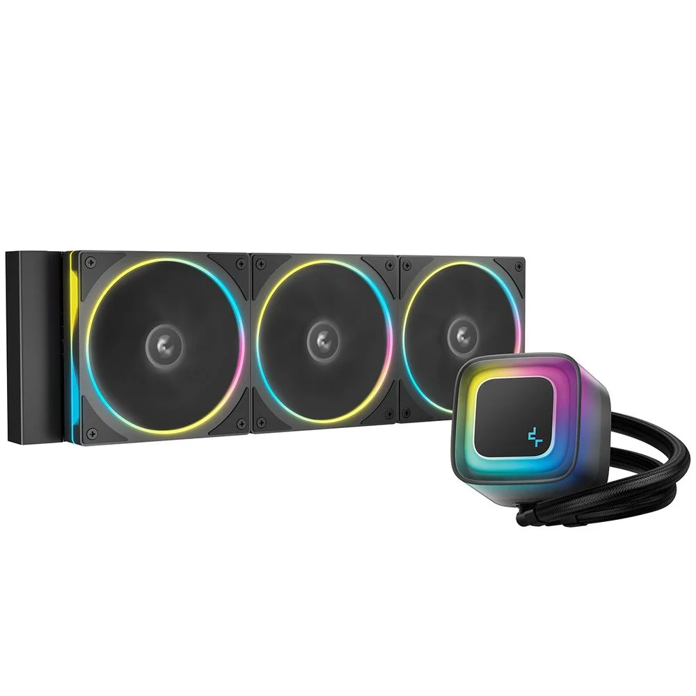 Система водяного охлаждения Deepcool LE360 PRO ARGB Soc-AM5/AM4/1200/1700/1851 черный 4-pin 19-33dB Al 300W 1817gr Ret (R-LE360PRO-BKAMMC-G-1)