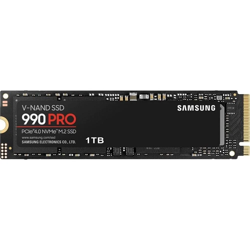 Твердотельный накопитель SSD M.2 2280 1TB Samsung 990 PRO Black Client SSD PCI-E 4.0 x4, V-NAND 3-bit MLC, 7450/ 6900, 600TBW Bad Pack (MZ-V9P1T0B/AM||BP)