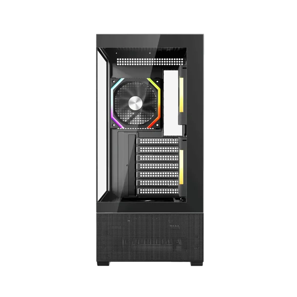 корпус 1STPLAYER CV7 ARGB Black / ATX / 3x120mm ARGB & 2x120mm fans / CV7-BK-2FAR-2FH7R-1FH7
