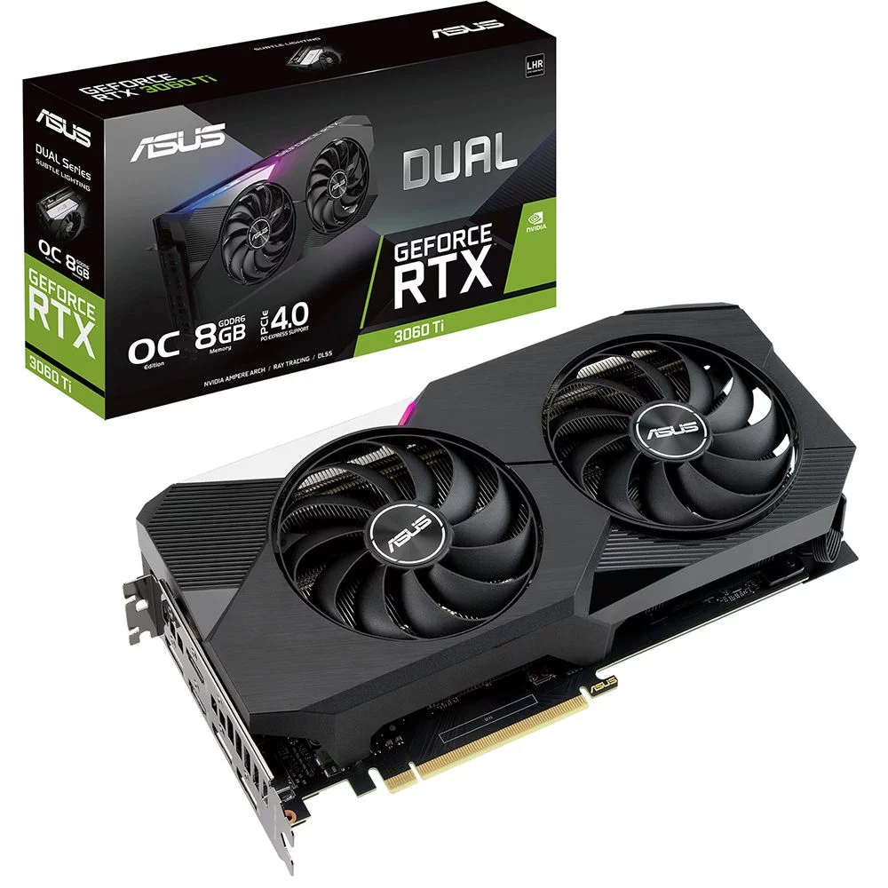 Видеокарта ASUS Bad Pack DUAL-RTX3060Ti-O8G-V2 8GB GDDR6 256bit 2xHDMI 3xDP RTL {5} (327288) (90YV0G1J-M0NA00||BP)