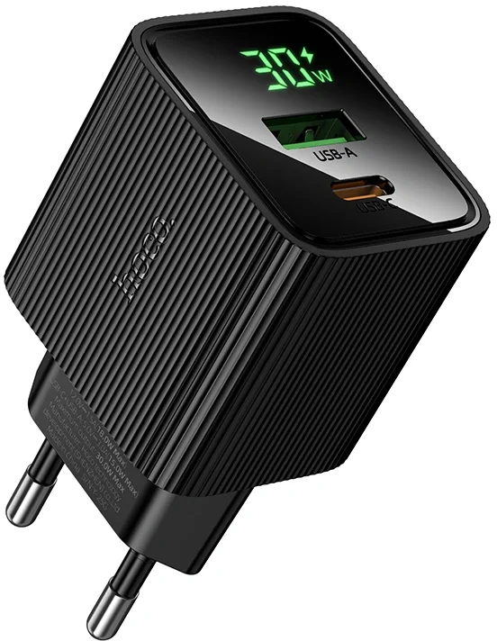 Сетевое зар./устр. Hoco CS84A Excellent PD30W+QC3.0 30W 3A (PD+QC) универсальное черный (64554)
