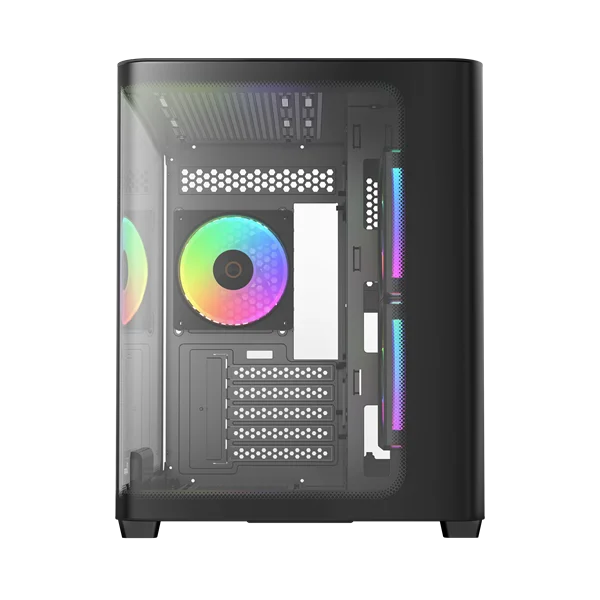 корпус Ocypus Iota C50 BK Curve ARGB Digital, MATX, Type-C*1, USB3.0*2, REAR 1x120mm ARGB, MB SIDE 2x120mm ARGB