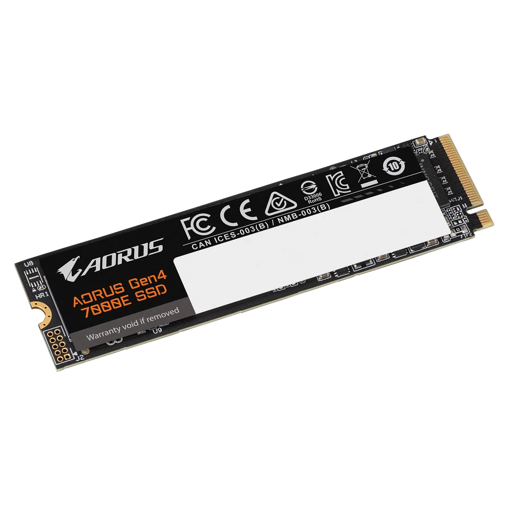 Твердотельный накопитель SSD AORUS M.2 2280 4TB AORUS 7000E Client SSD PCIe Gen4x4 with NVMe, 7100/ 6500, MTBF 1.6M, 3D TLC NAND, 3000TBW, 0,41DWPD, RTL (AG470E4TB)