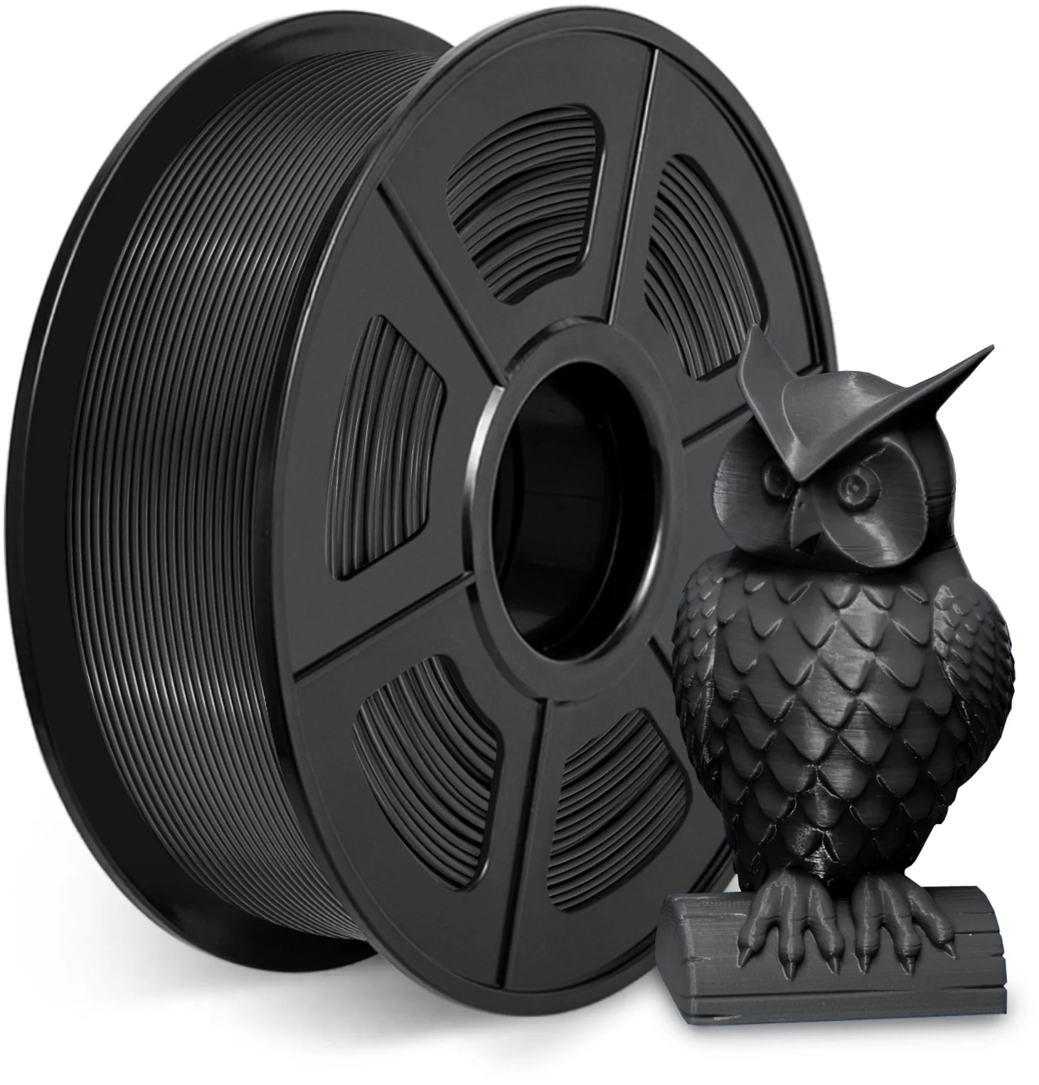 -/ Пластик для принтера 3D Cactus CS-3D-ABS-1KG-BLACK ABS d1.75мм 1кг L386м 1цв.