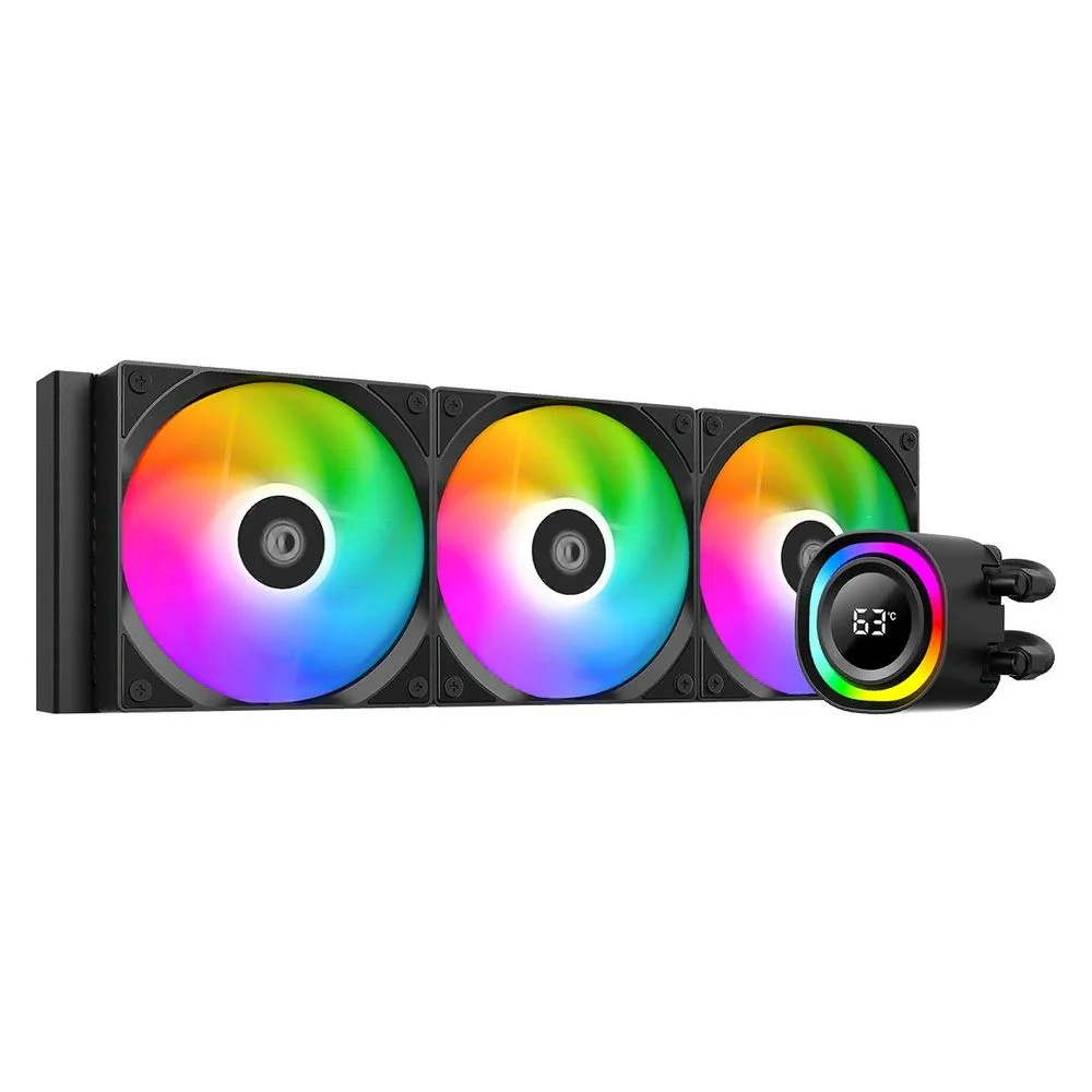 Система водяного охлаждения ID-Cooling FX360 TD ARGB Soc-AM5/AM4/1200/1700/1851 черный 4-pin 27.2dB Al+Cu LCD 350W Ret