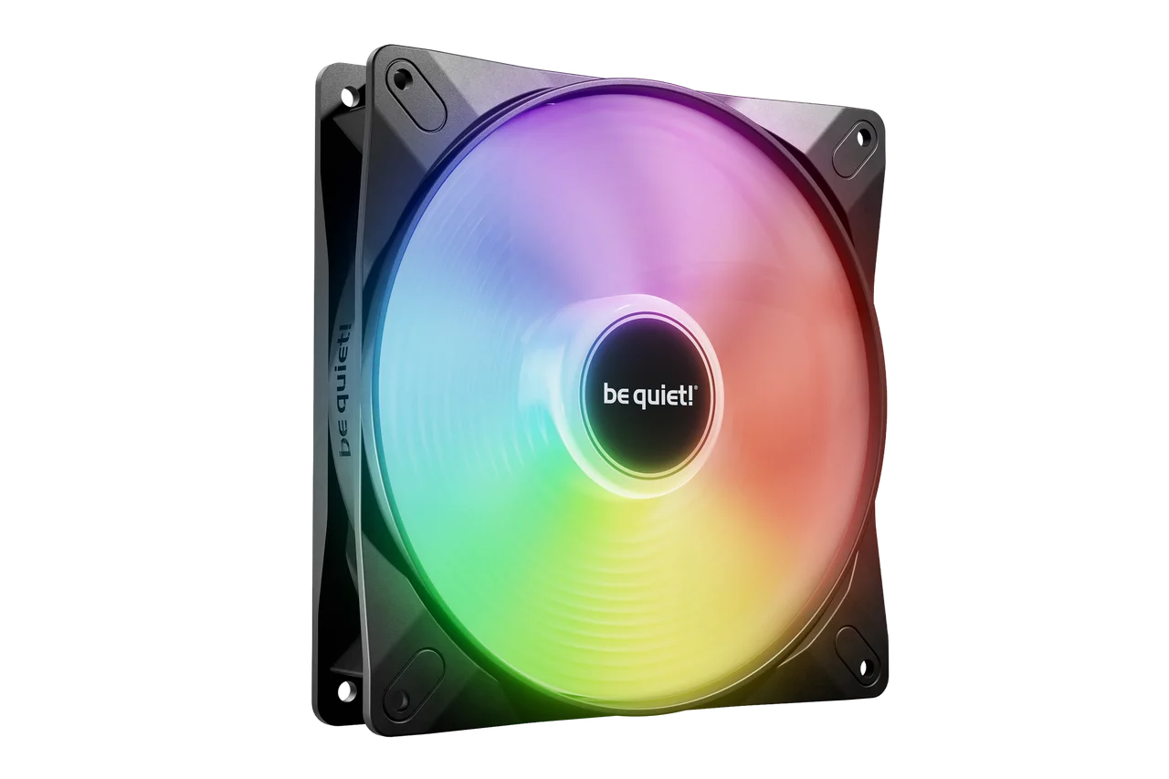 Кулер для корпуса/ Case Cooler be quiet! LIGHT WINGS LX 120mm PWM high-speed (120x120x25mm, 4-pin PWM, ARGB, 61.8CFM, 30.9dBA, 2100RPM, Black) (BL123)