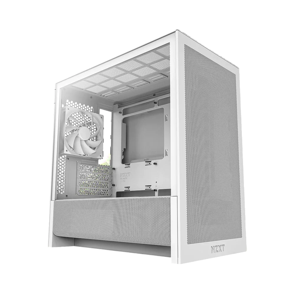 Корпус без блока питания/ Case NZXT H3 Flow (2025), Midi-Tower, TG, 1x120mm, 1xUSB-A 3.2 + 1xUSB-C 3.2, mATX, mITX White (CC-H31FW-01)