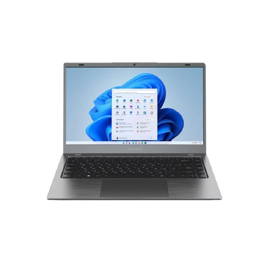 Ноутбук IRBIS GroovyBook 14 Core I5-1240P, 16GB+512GB NVME SSD,14"LCD 1920*1080 IPS , AX101 WIFI, Front camera: 2MP, TPM2.0, 7.6V 5000mha battery, TYPE C full function, with RJ45,Windows 11 Pro RUS,Grey (14NBP1001)