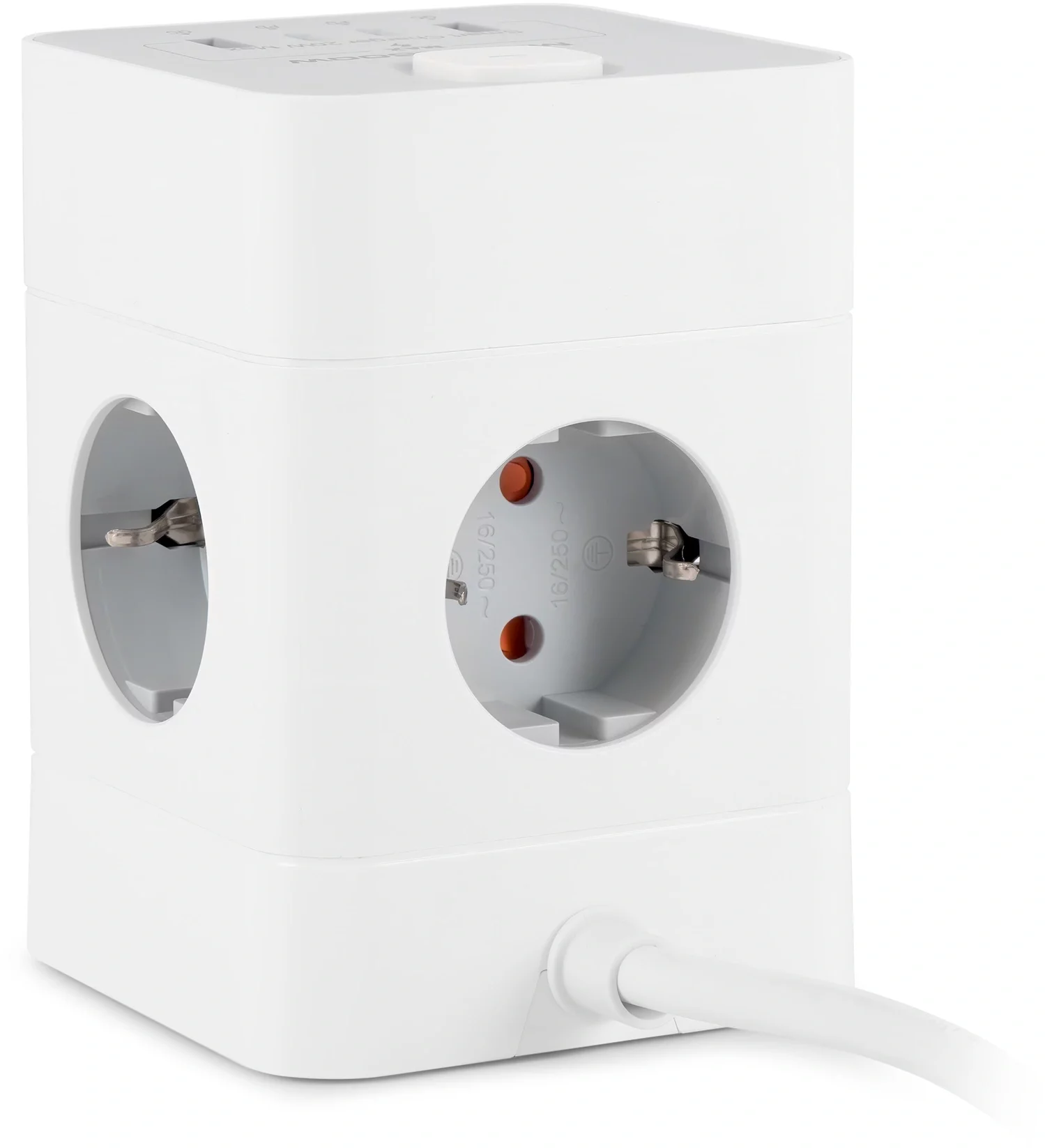 Сетевой удлинитель Buro BU-PTE4.1UC-W 1.5м (4 розетки) белый (коробка)