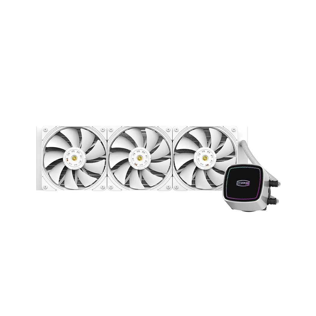 Система охлаждения/ Water Cooling System PCCooler DE360 WH (310W, 360mm, White, ARGB Pump/ Fans: 3x120mm, 71.86CFM, 33.8dBA, 1850RPM/ Pump height 55mm, 28dBA, 3200RPM, Rad thickness 27mm/ S: 1851, 170
