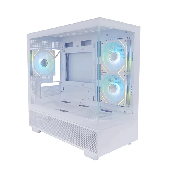 1STPLAYER MIKU Mi5 ARGB White / mATX / 3x120mm ARGB fans / Mi5-WH-2FC7R-W-1FC7-W