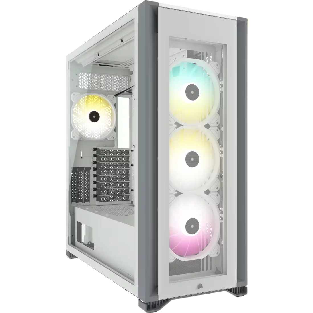Корпус без блока питания/ Case Corsair iCUE 7000X RGB, Full-Tower, TG, 4x140mm RGB, 4xUSB-A 3.0, 1xUSB 3.2 Type-C, E-ATX, ATX, mATX, mITX White (CC-9011227-WW)