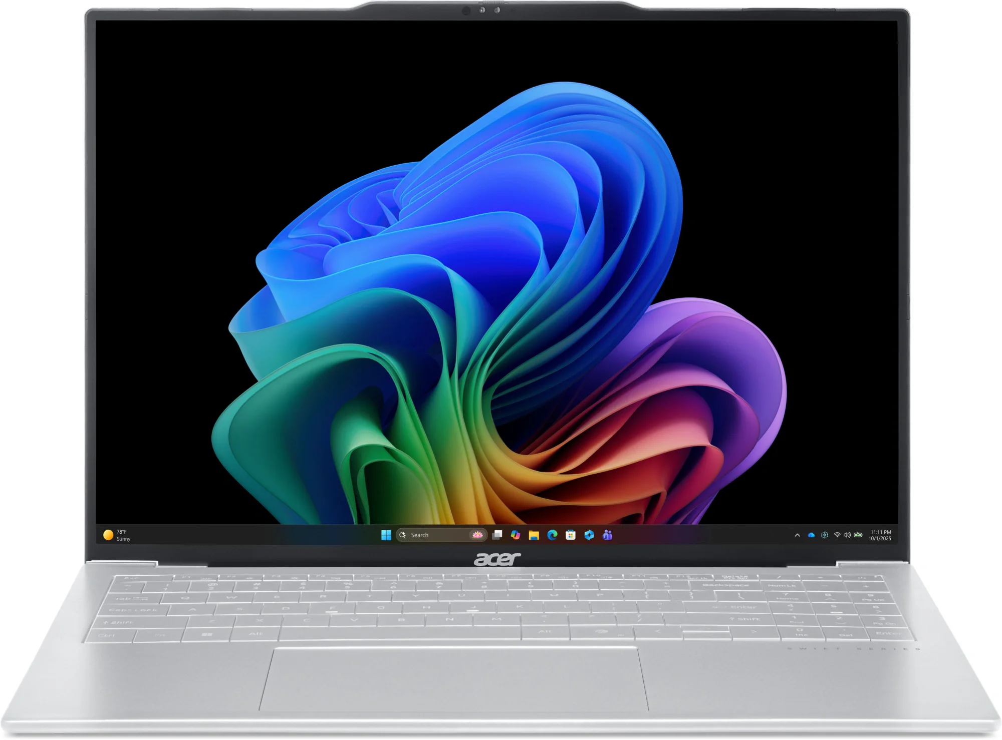 Ноутбук Acer SFA16-61M-R8TC Ryzen AI 5 330 16Gb SSD1Tb AMD Radeon 16" OLED WUXGA (1920x1200) без ОС silver WiFi BT Cam (NX.DJBCD.001)