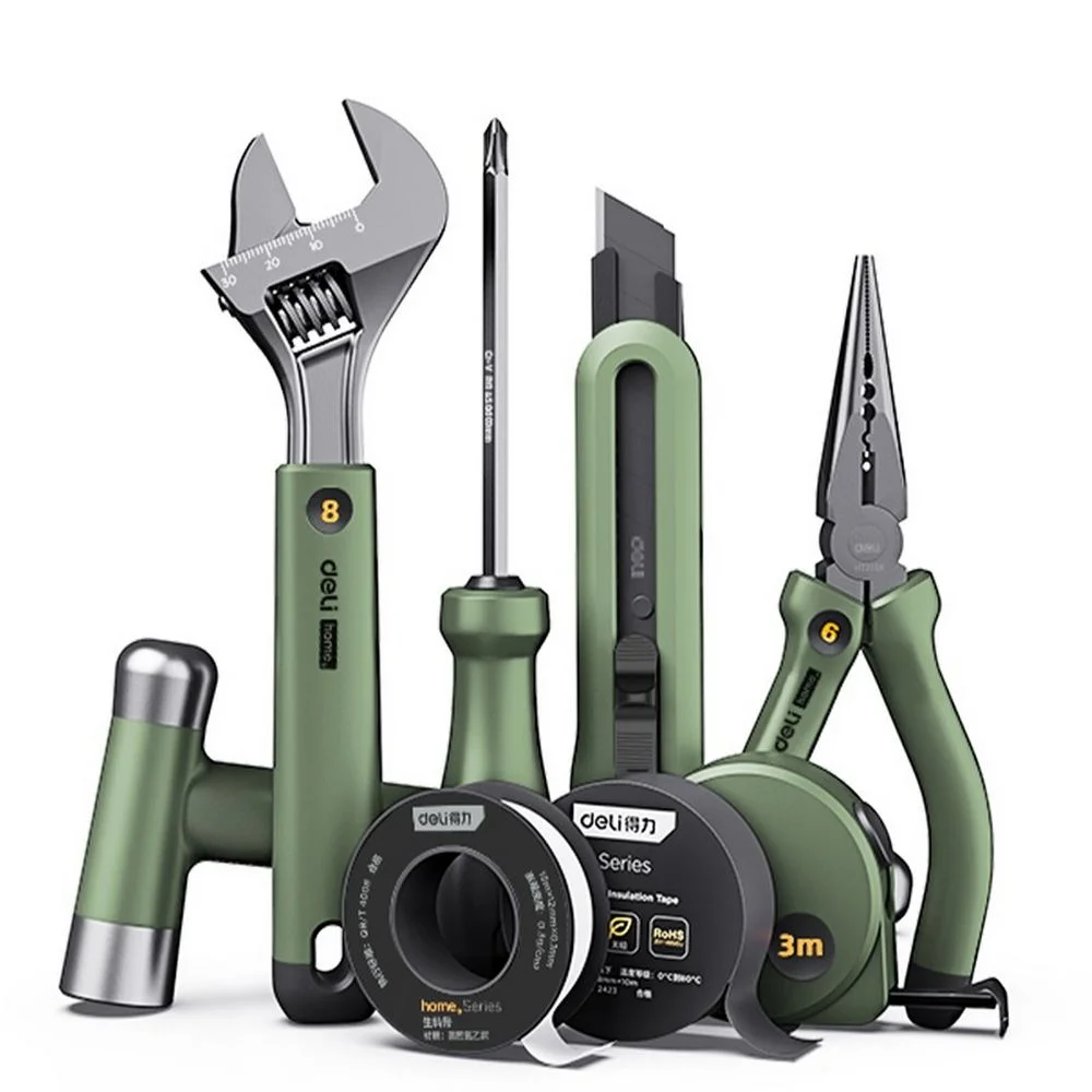 Набор ручного инструмента Deli "Home Series Green" Deli HT0008L 6 предметов
