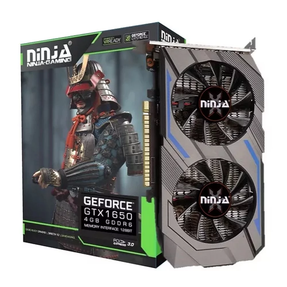 Видеокарта Ninja (Sinotex) Bad Pack Ninja GTX1650 NK165DF46F PCIE (896SP) 4G 128BIT GDDR6 (DVI/ HDMI/ DP) NK165DF46F PCIE (896SP) 4G 128BIT GDDR6 (DVI/ HDMI/ DP) (NK165DF46F||BP)