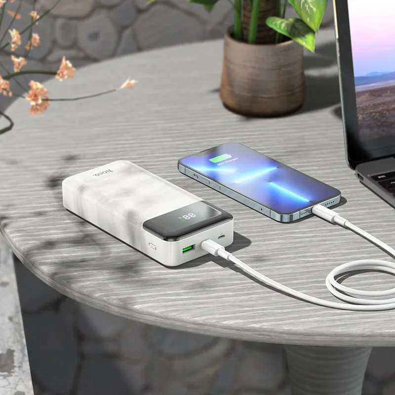 Мобильный аккумулятор Hoco J102A Cool figure 20000mAh QC/ PD 20W 5A USB-A/ USB-C белый (J102A COOL FIGURE WHITE)