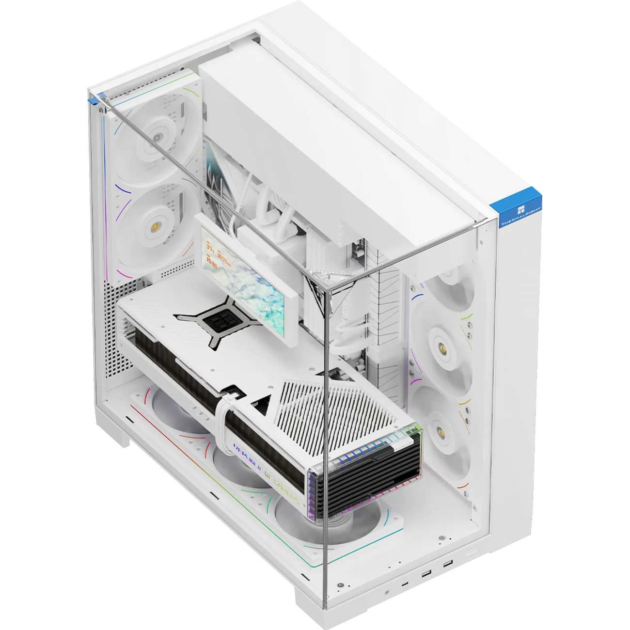 Корпус без блока питания/ Case Thermalright A70, Midi-Tower, TG, no fans, 2xUSB-A 3.0, 1xUSB Type-C, ATX, mATX, mITX White (TR-A70 WHITE)