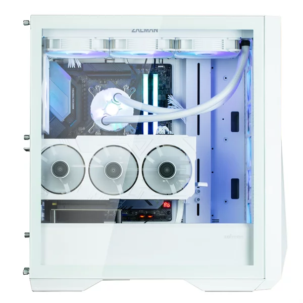 ZALMAN Z9 Iceberg MS, EATX, WHITE, WINDOW, 4x3.5", 5x2.5", 2xUSB2.0, 2xUSB3.0, 1xUSB 3.1 Gen2 Type-C, FRONT 3x140mm ARGB, REAR 1x140mm ARGB (Z9 ICEBERG MS WHITE)