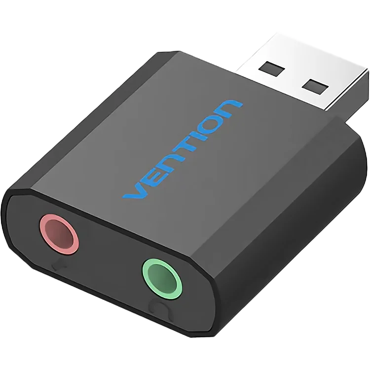 Внешняя звуковая карта Vention USB Черная (VAB-S17-B)
