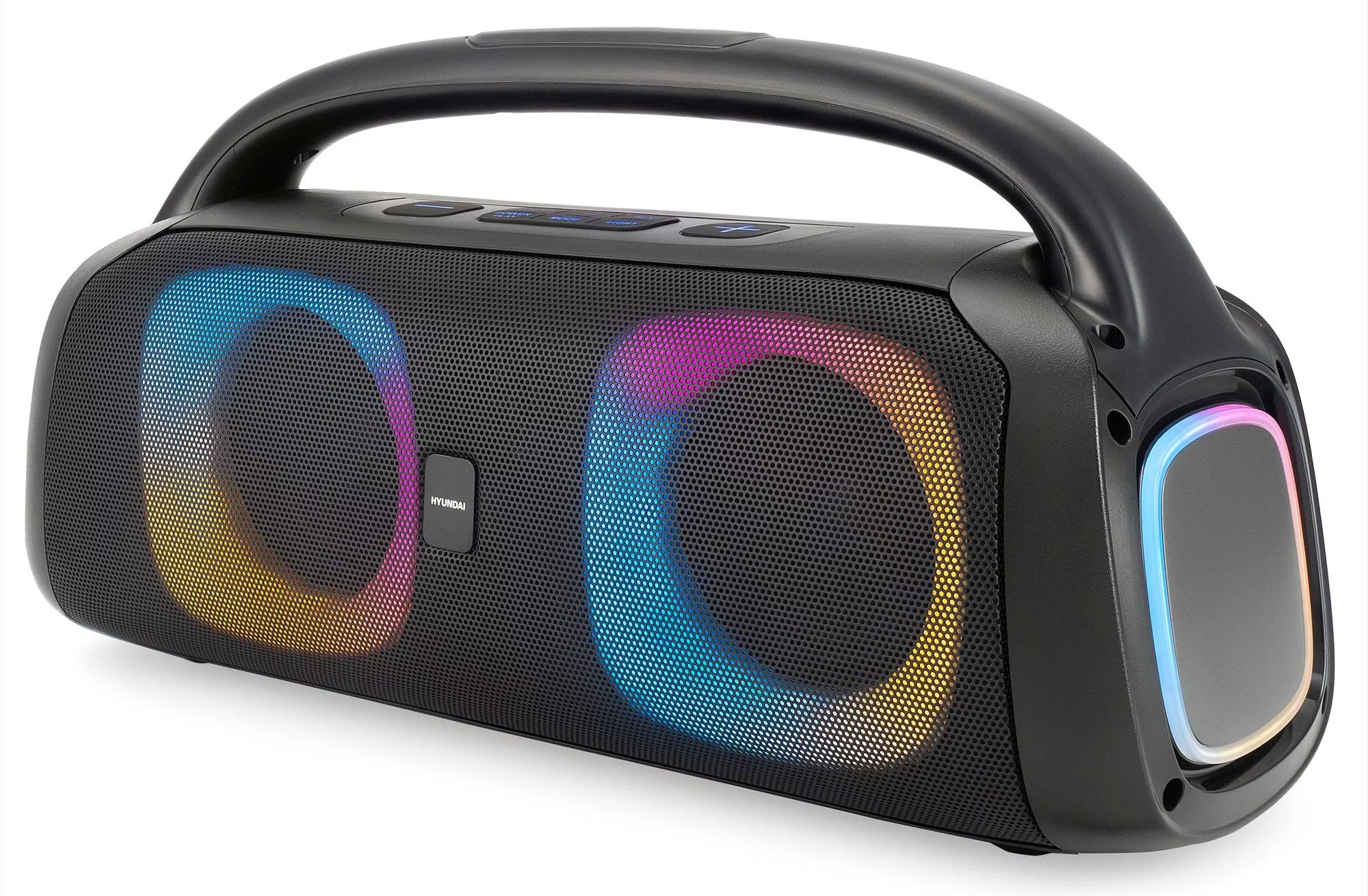 Колонка порт. Hyundai H-PS1027 черный 80W 2.0 BT 10м 3600mAh