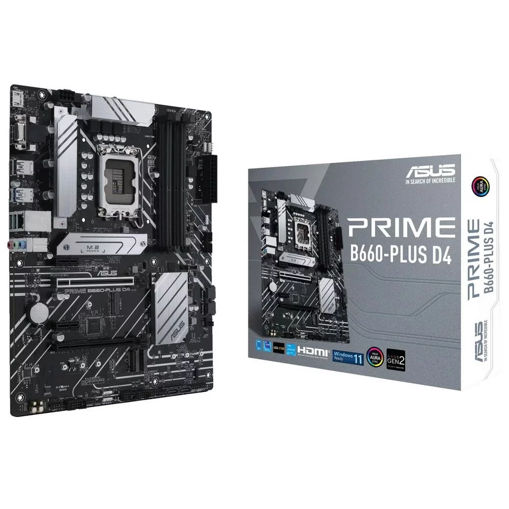 Материнская плата ASUS Bad Pack PRIME B660-PLUS D4 LGA 1700 ATX 4xDDR4 2xPCIEx16 2xPCIEx1 3xM.2 USB-C DP HDMI VGA 2.5GLAN bp (90MB18X0-M1EAY0||BP)