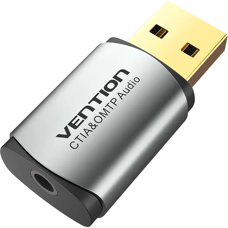 Внешняя звуковая карта Vention USB Серая (CDLH0)