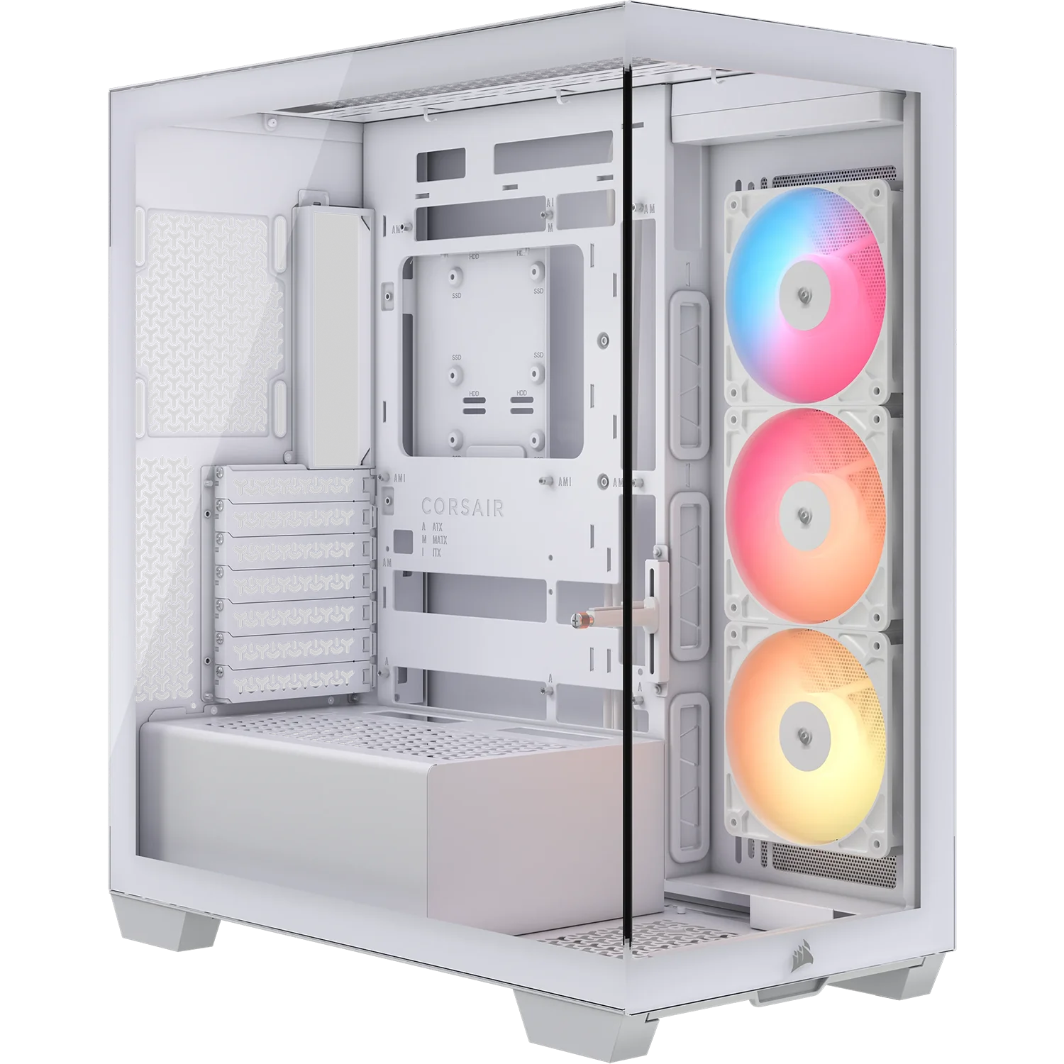 Корпус без блока питания/ Case Corsair 3500X RS-R ARGB, Midi-Tower, TG, 3x120mm ARGB, 2xUSB-A 3.2, 1xUSB 3.2 Type-C, E-ATX, ATX, mATX, mITX White (CC-9011323-WW)