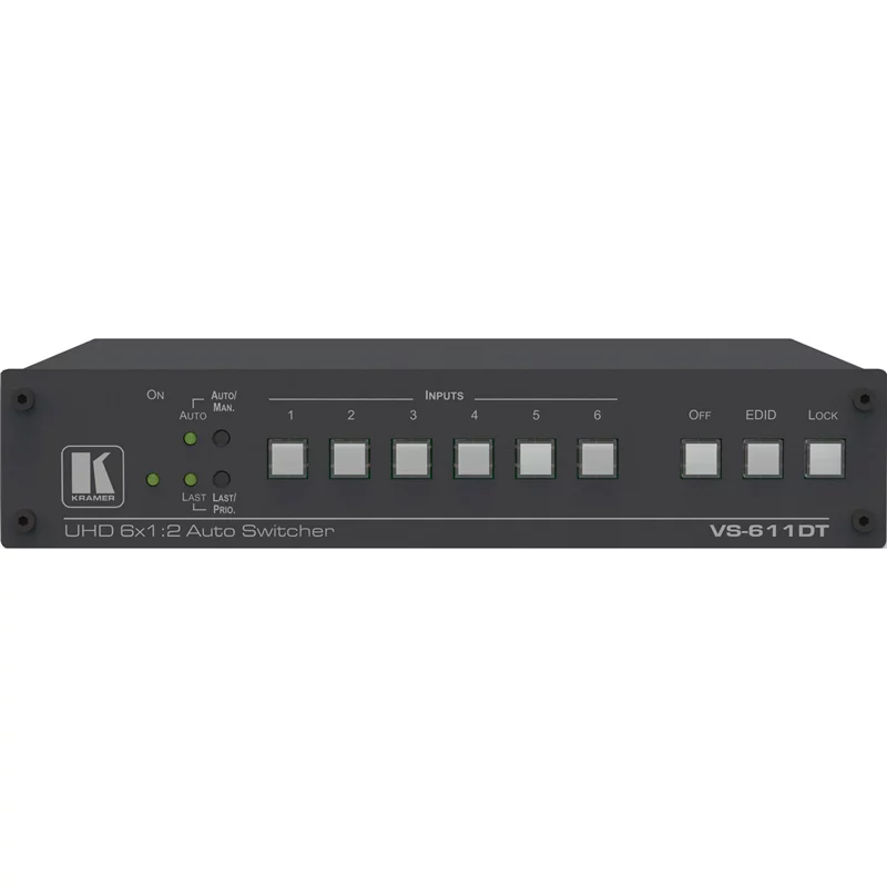 Коммутатор 6х1 HDMI с автоматическим переключением и дополнительным выходом HDBaseT, коммутация по наличию сигнала, поддержка 4K60 4:2:0, POE, а (VS-611DT)