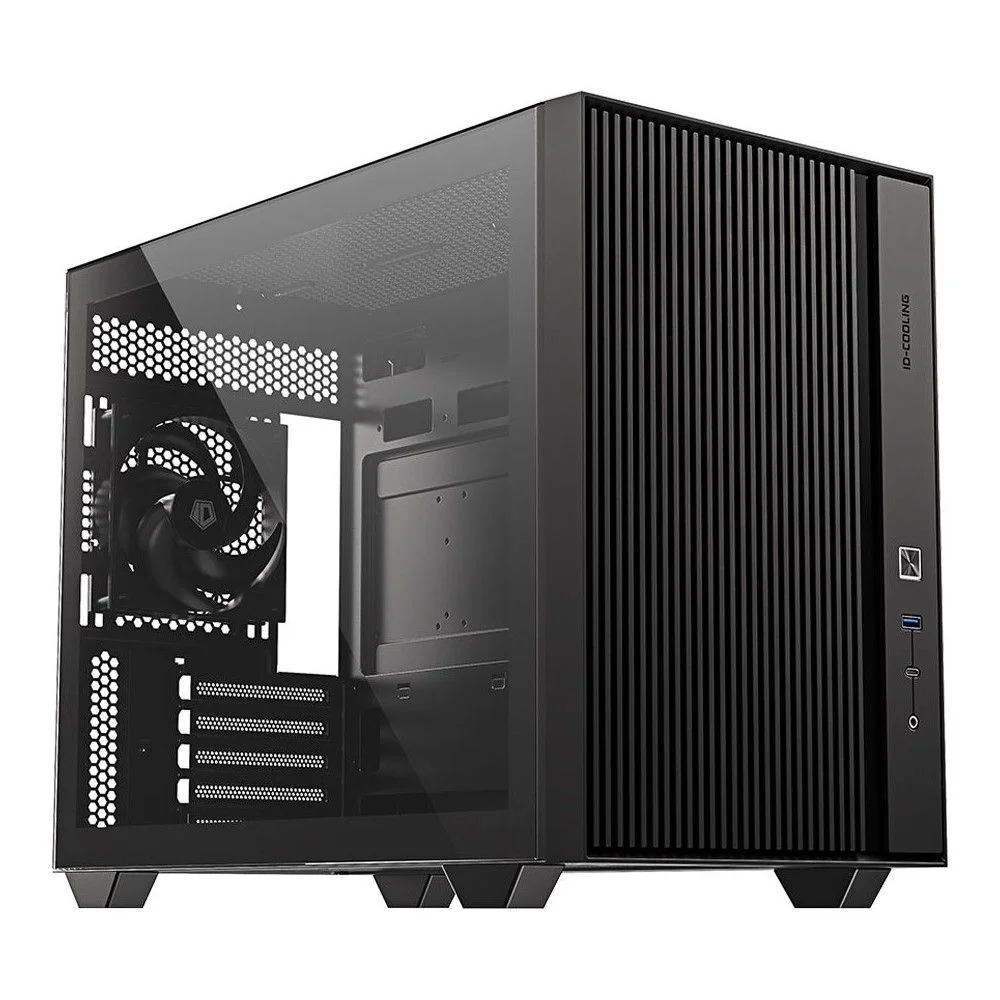 Корпус Case ID-Cooling FLOW 500 AIR Black mATX/win TG/2 fans/Gen2 Type C/CPU180mm/ GPU 403mm/no PSU