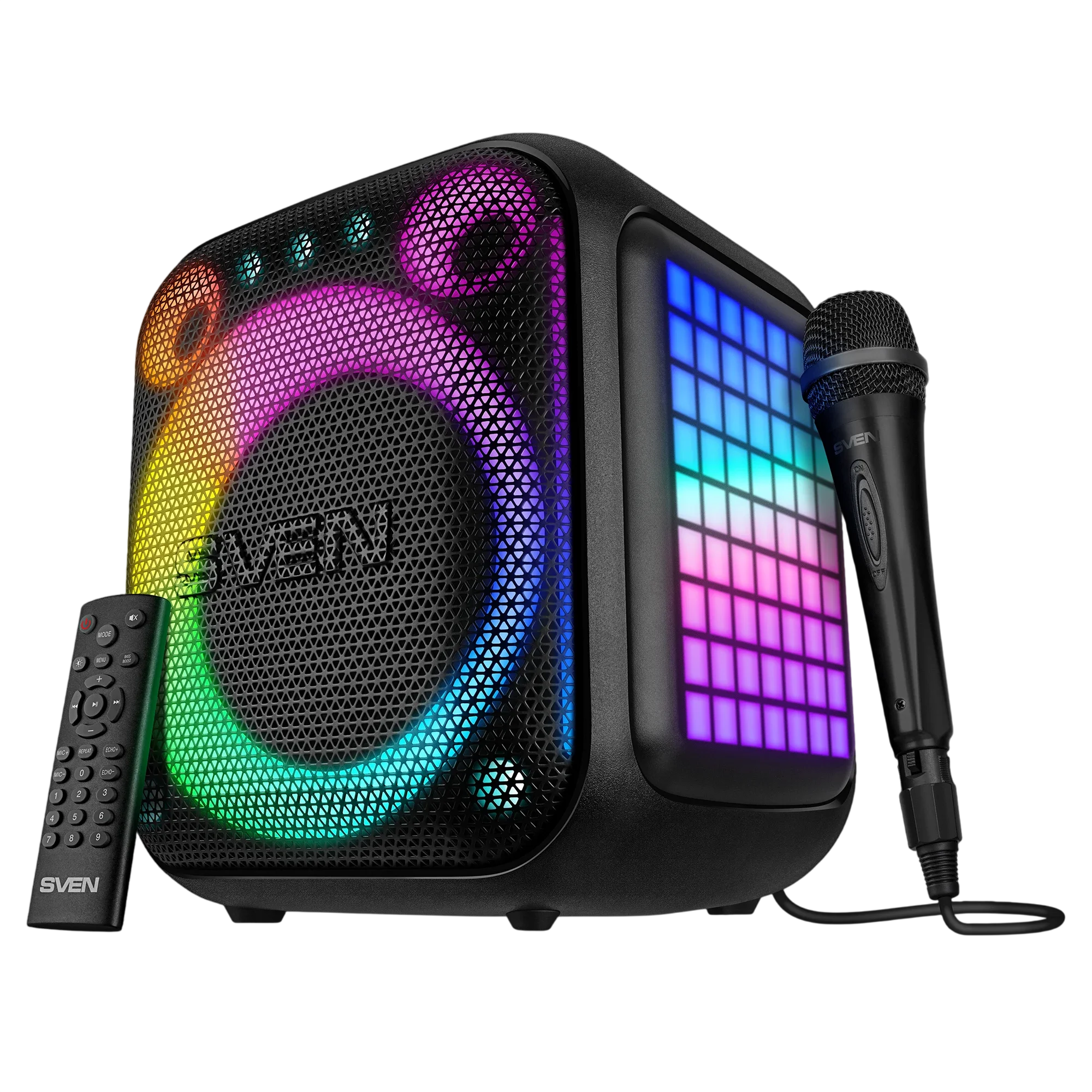 Колонка портативная SVEN PS-880 черный (110Вт, USB, Bluetooth, питание от сети/аккумулятора) (SV-022853)