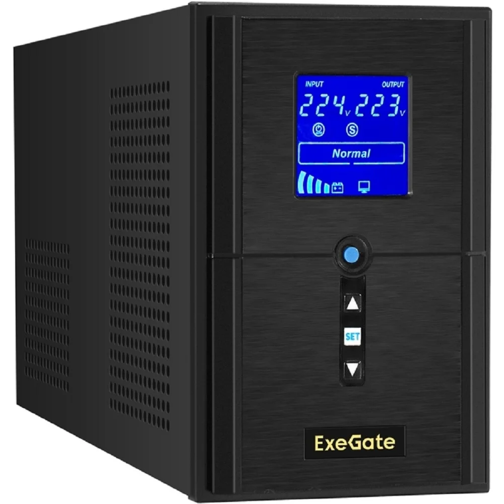 Exegate EX295981RUS ИБП (инвертор, синус, для котла) ExeGate SineTower SN-1000.LCD.AVR.2SH.1C13.USB