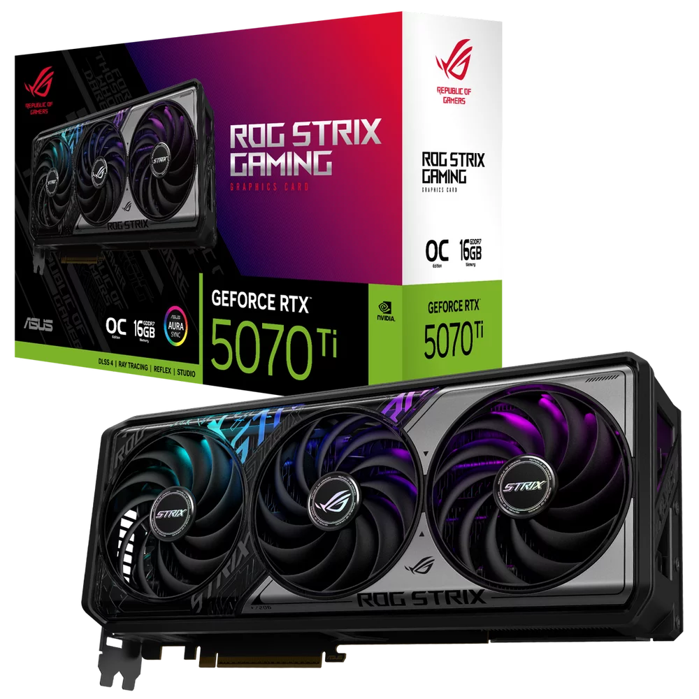 Видеокарта ASUS ROG-STRIX-RTX5070TI-O16G-GAMING (90YV0M90-M0NA00)