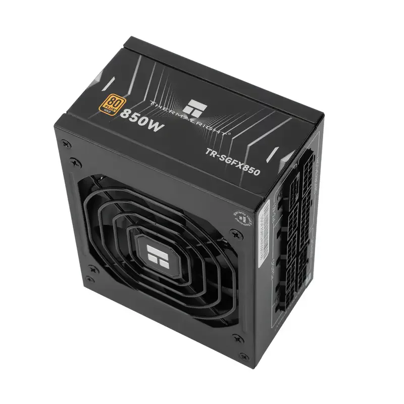 Блок питания 750W/ Power Supply Thermalright, 850W 80+ Gold (SFX, 3.1, PCIe 5.1, Full modular, 1x24(20+4)pin, 1xCPU 8(4+4)pin, 2xPCIe*2 8(6+2)pin, 1x12VHPWR PCIe 5.1 12+4pin 600mm, 3xSATA3, 3xMOLEX4pin, Active, 92x92mm, 100x125 (TR-SGFX 850)