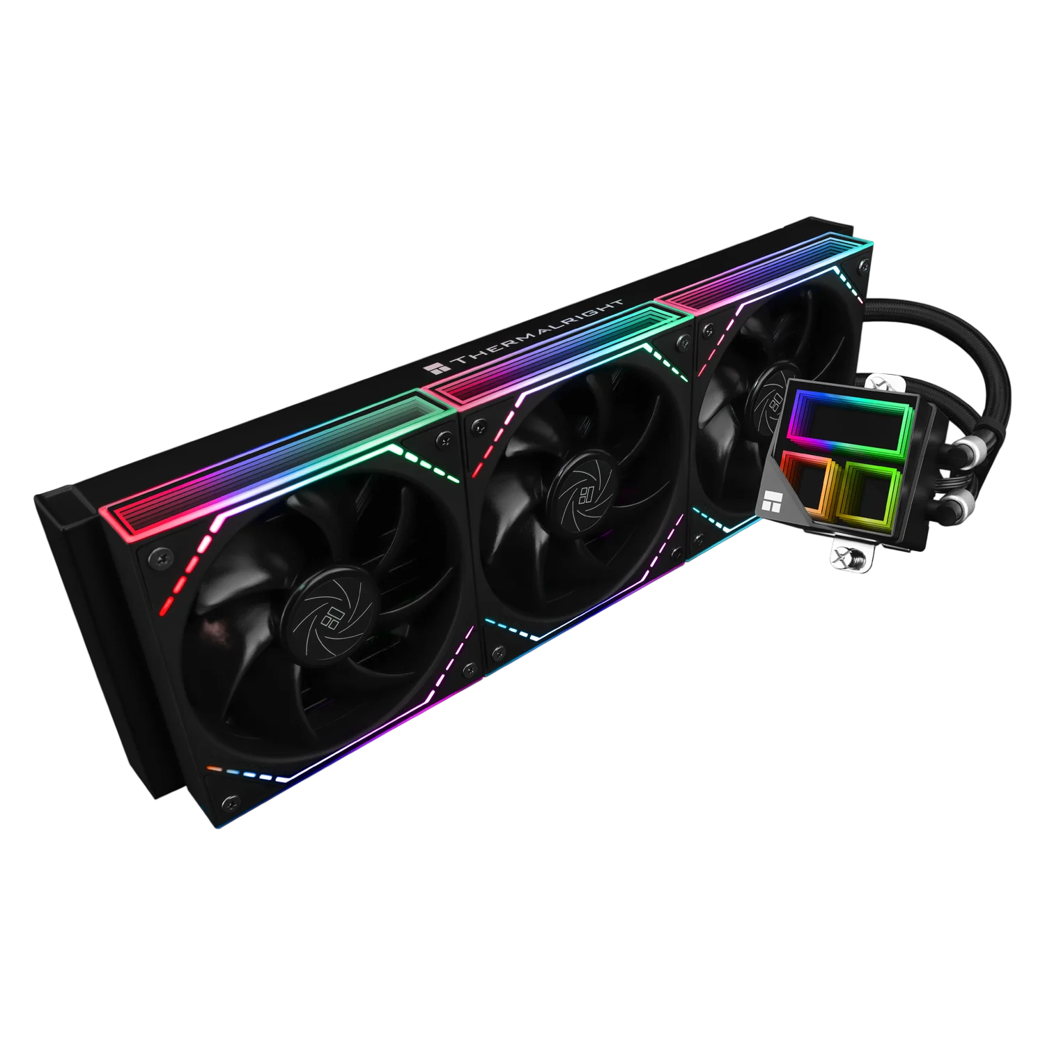 Водяное охлаждение для процессора/ Water Cooling System Thermalright Frozen Infinity 360 (360mm, Black, ARGB/ Fans: 3x120mm, 68.9CFM, 28.2dBA, 2000RPM/ Pump height 60mm, Rad thickness 27mm/ S: 1700, 1 (F-INFINITY-BL-360)