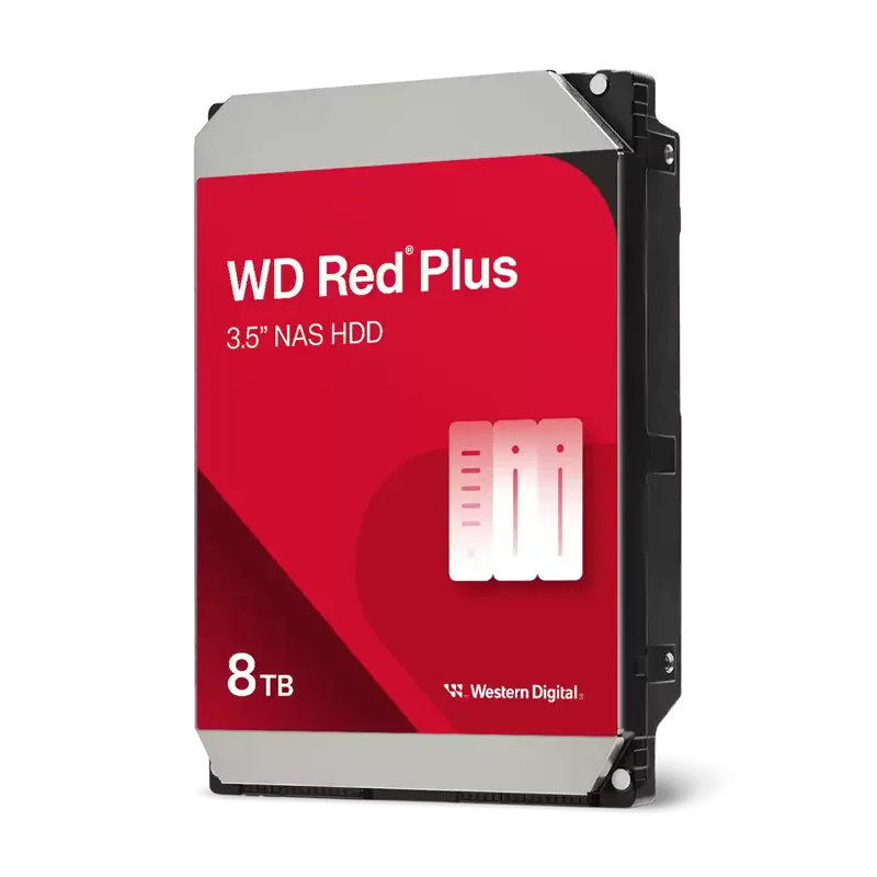 Жесткий диск Western Digital Red Plus NAS HDD 3.5" SATA 8TB, 5640 rpm, 256MB buffer, CMR, WD80EFPX, 1 year