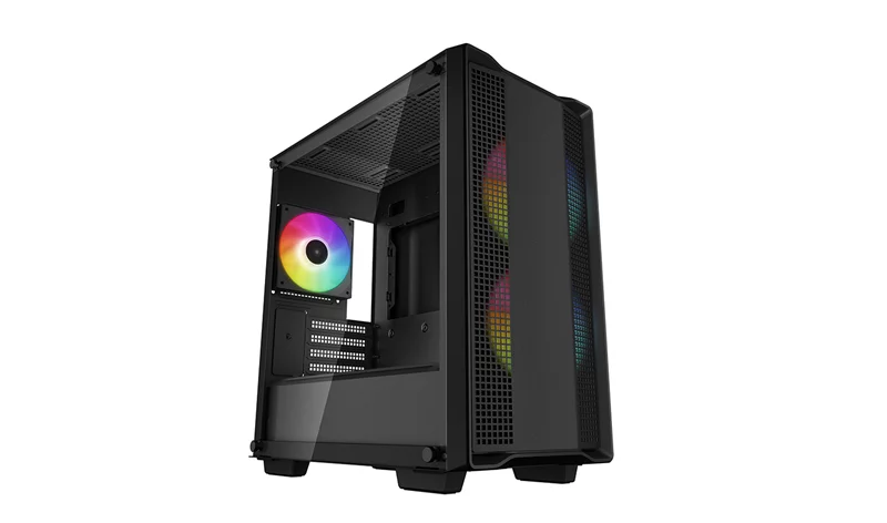 корпус Deepcool CC360 ARGB без БП, боковое окно (закаленное стекло), черный, mATX