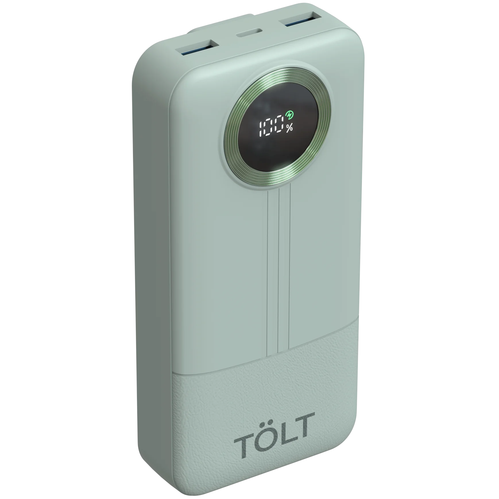 Портативный аккумулятор TOLT Lit KP228 Green, 20000mAh, 22,5W, fast charging and PD, green, CCC/ Powerbank TOLT Lit KP228 Green, 20000mAh, 22,5W, fast charging and PD, green, CCC