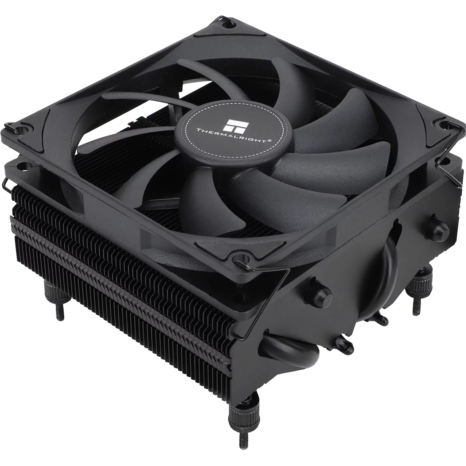 Кулер для процессора/ CPU Cooler Thermalright AXP-90 X53 Black (4-pin PWM, 38mm, Ni/ Cu, 4x6mm, 1x92mm, 42.58CFM, 22.4dBA, 2700RPM, S: 1851/ 1700/ 1200/ 115X, AM5/ AM4, black) (AXP-90-X53-BL)