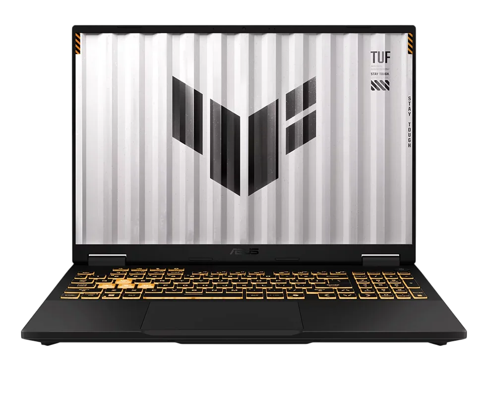 Ноутбук/ ASUS TUF F16 FX608JMR-RV114 16"(1920x1200 (матовый, 165Hz) IPS)/Intel Core i7 14650HX(2.2Ghz)/16384Mb/1024PCISSDGb/noDVD/Ext:nVidia GeForce RTX 5060(8192Mb)/Cam/BT/WiFi/90WHr/war 1y/2.2kg/Jaeger Gray/DOS (90NR0NB1-M006P0)