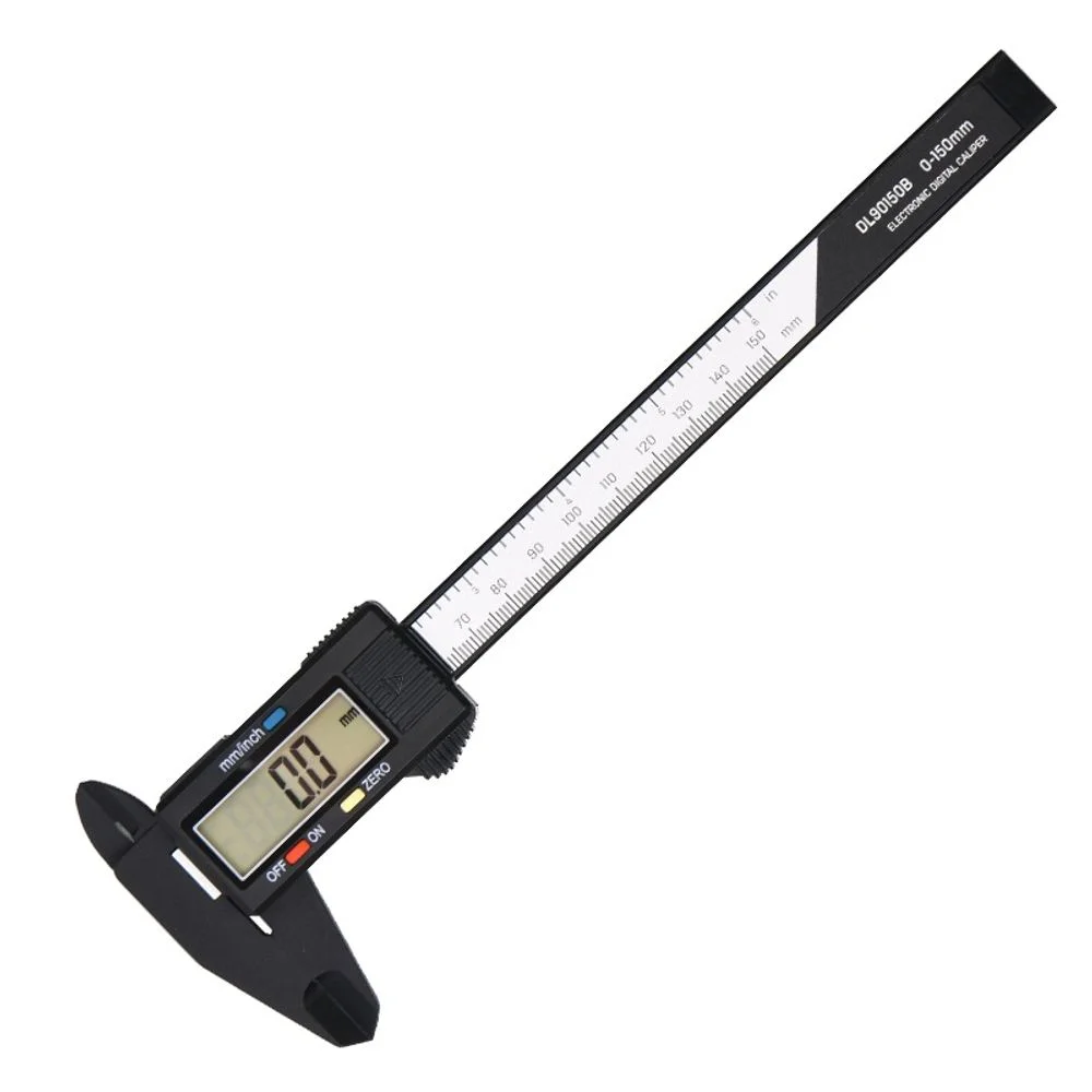 Электронный штангенциркуль Deli DL90150B 150мм, метрическая/дюймовая конвертация, пластик, светодиодный дисплей
