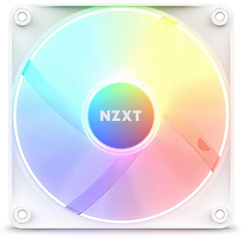 Кулер для корпуса ПК/ Case Cooler NZXT F120 RGB Core (120x120x25mm, 4-pin PWM, RGB, 78.86CFM, 33.88dBA, 1800RPM, White) (RF-C12SF-W1)