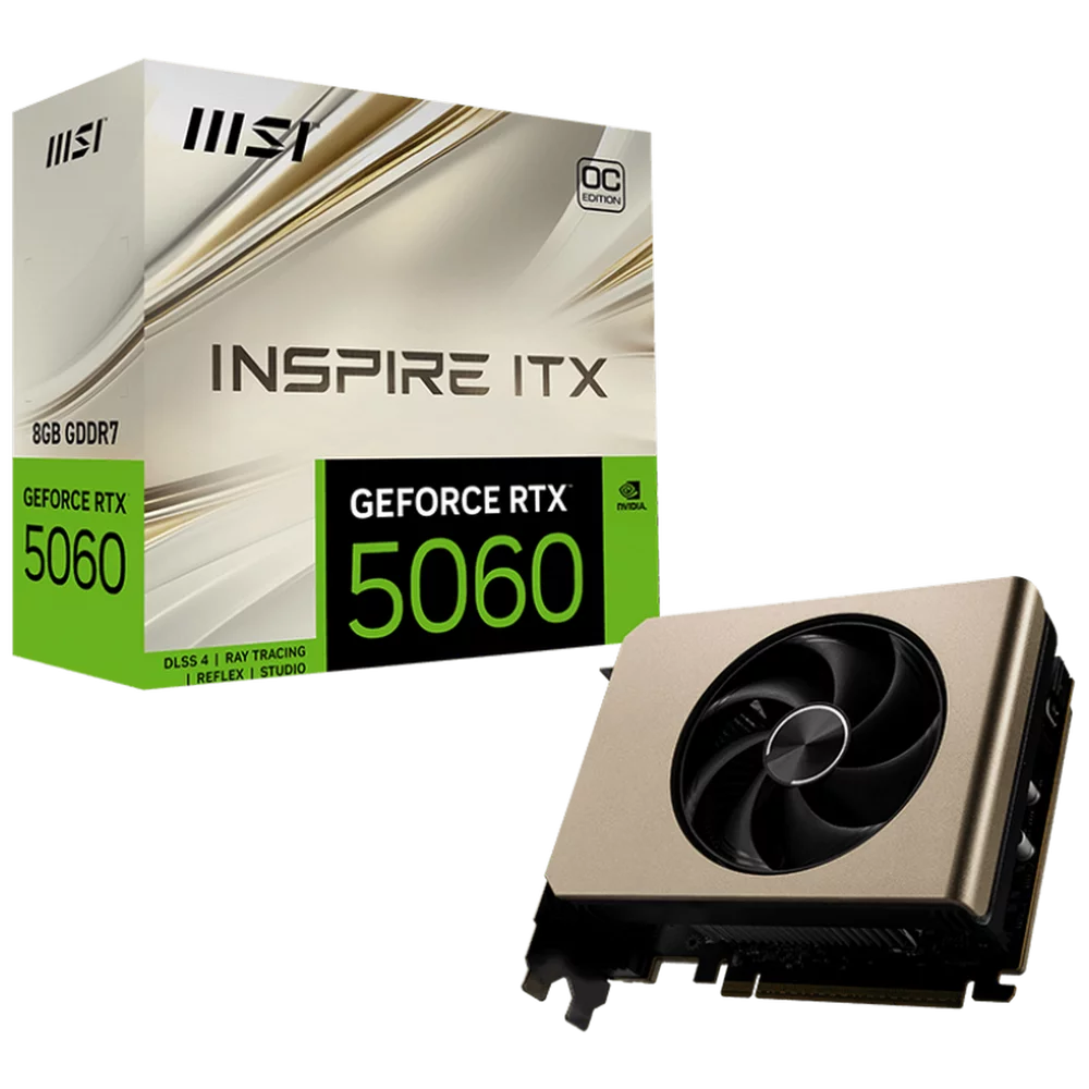 Видеокарта PCIE16 RTX5060 8GB RTX 5060 8G INSPIRE ITX OC MSI