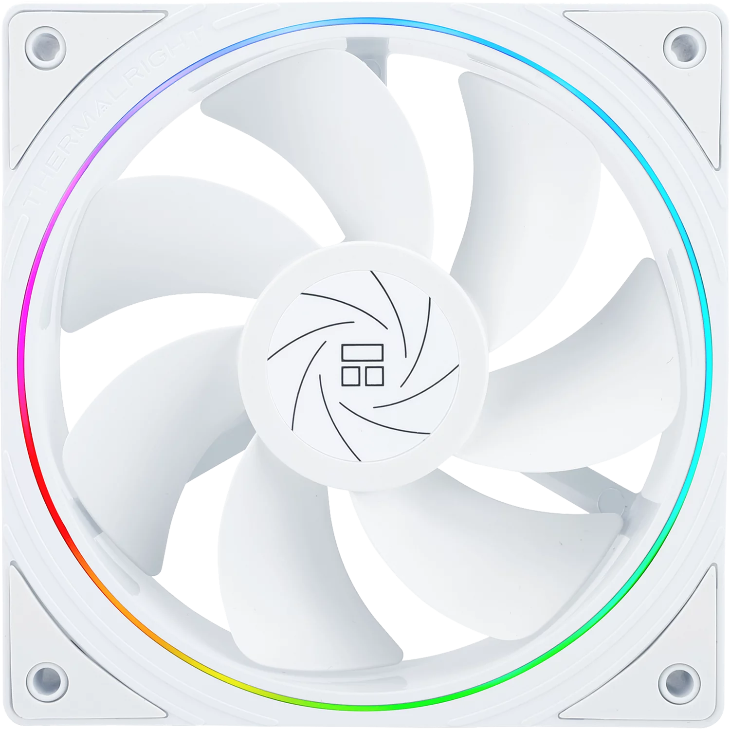 Кулер для корпуса/ Case Cooler Thermalright TL-S12RW Reverse (120x120x25mm, 4-pin PWM, ARGB, 47.6CFM, 23.2dBA, 1500RPM, White)