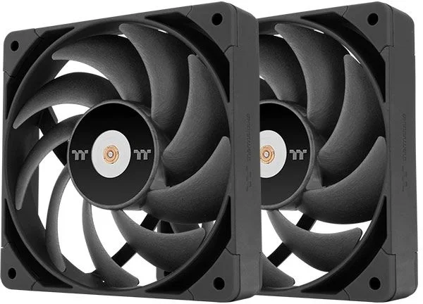 Вентилятор для корпуса Thermaltake Toughfan 14 Pro 140х140x25 черный 4-pin 31.6дБ (упак.:2шт) (CL-F160-PL14BL-A) Ret