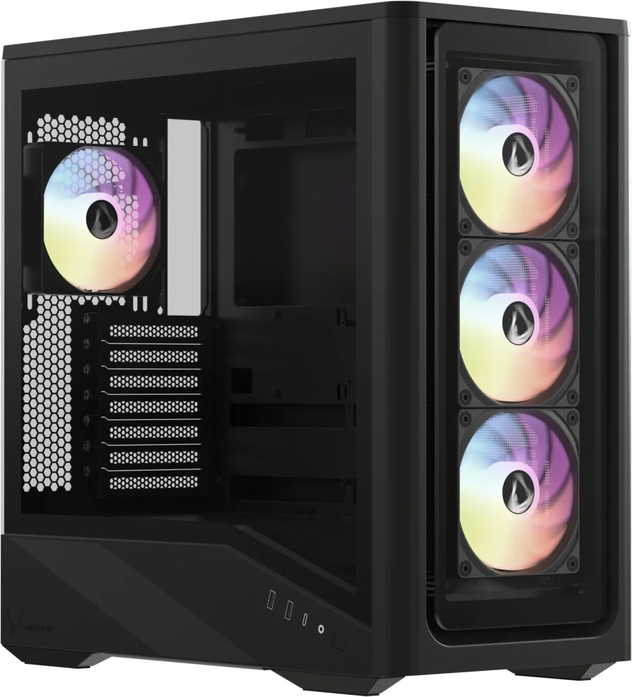 корпус Formula V Line Air Power G9 DUO PA Black, ATX, TYPE-C*1, USB3.0*2, MESH/GLASS FRONT PANEL, FRONT 3x PERFORMANCE ARGB, REAR 1x PERFORMANCE ARGB